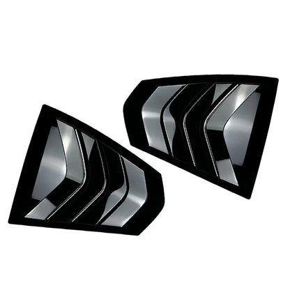 Glossy Black Rear Window Louver Shutter Cover Trim For BMW 3-Series G20 2019-23