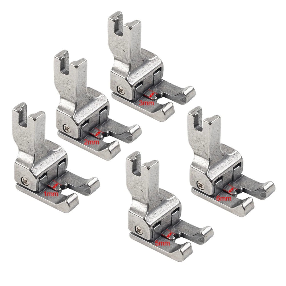1x 1/8" 3mm Double Compensating Top-Stitching Presser Foot For Sewing Machines