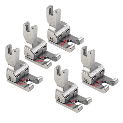 1x 1/8" 3mm Double Compensating Top-Stitching Presser Foot For Sewing Machines