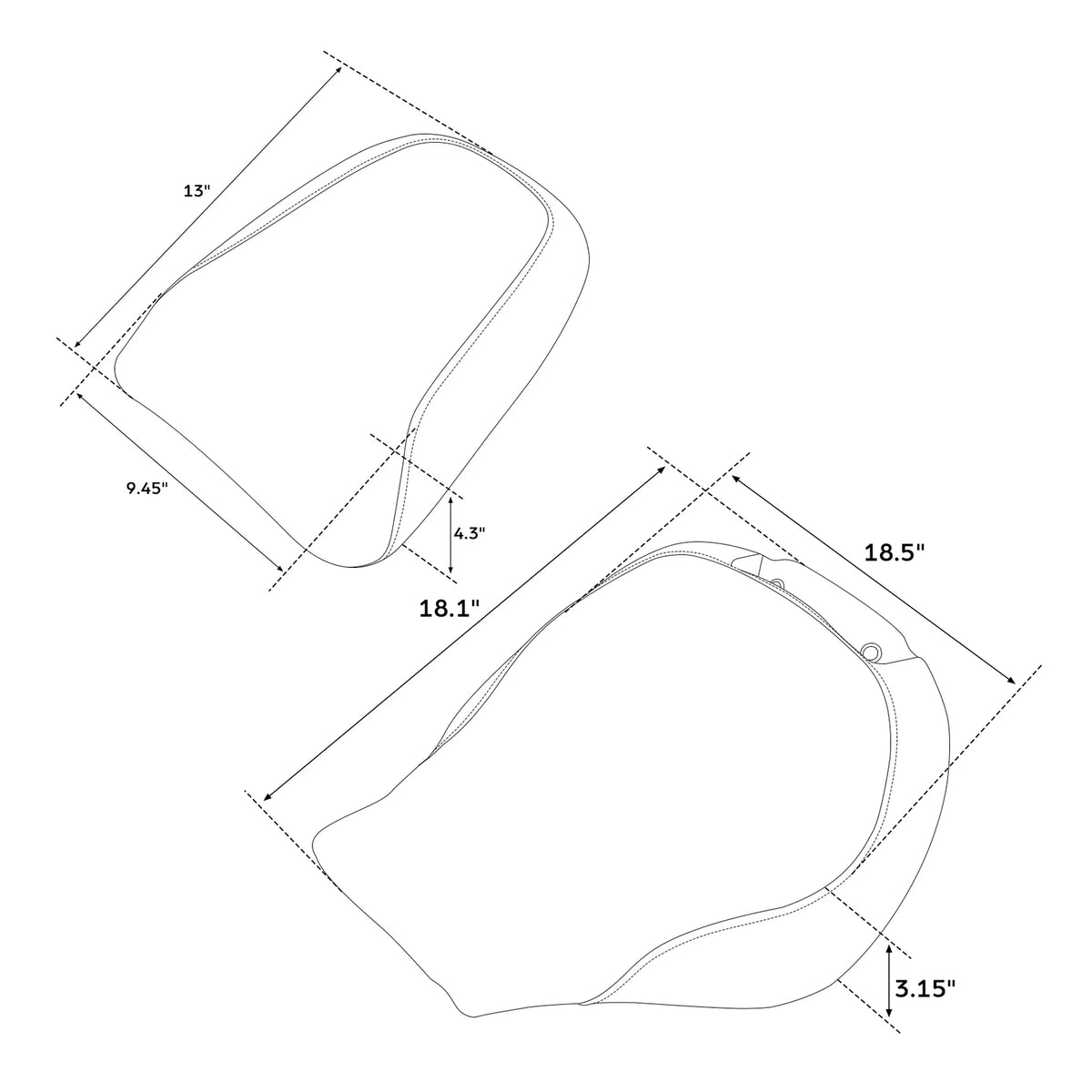Black Driver Passenger Seat Fit For Harley Fat Boy FLFB FLFBS 2018-2024 2023 US