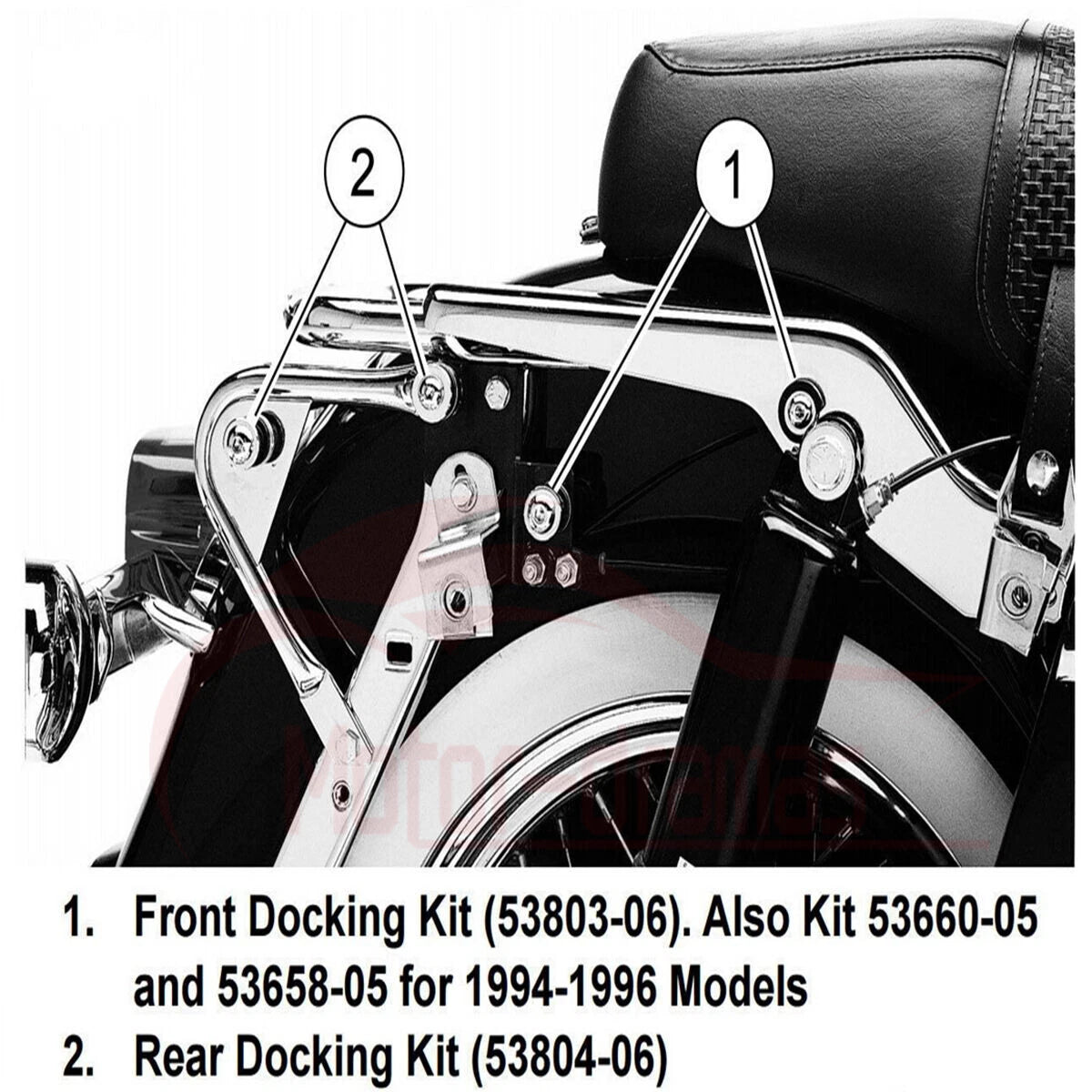 Chrome Front Rear Docking Hardware Kit For Harley Touring Road King Glide 97-08
