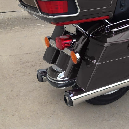 Chrome Rear Fender Tip Brake Light Smoke Lens Fit For Harley Electra Glide 10-16