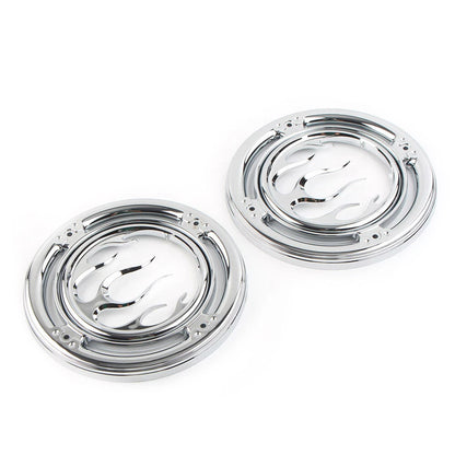 Chrome Rear Speaker Accent Trim Cover For Harley Electra Street Tri Glide Pair