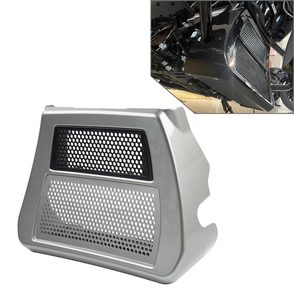 Radiator Chin Cover Lower Spoiler Grey For Harley CVO Road Street Glide 2023-25