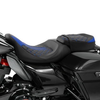 Driver Passenger Seat Low-Profile Fit For Harley Street Road Glide King 09-23 22