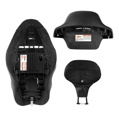 Driver Passenger Seat & Backrest Fit For Harley Touring Road Glide King 14-23 22