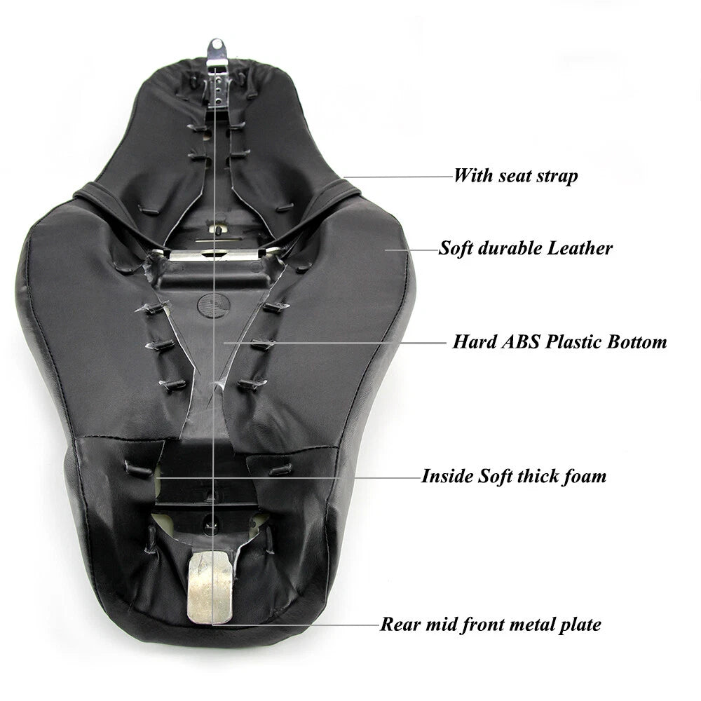 Motorcycle Driver Rear Passenger Two-Up Seat for Harley Sportster XL 883 1200 48