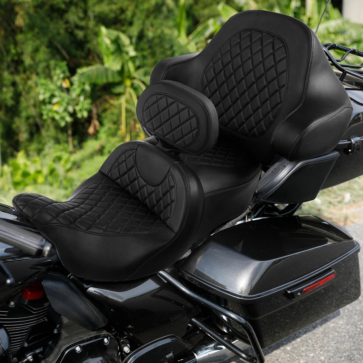 Driver Passenger Seat & Backrest Fit For Harley Touring Road Glide King 14-23 22