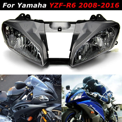 Front Headlight Head Lamp Assembly for Yamaha 2008-2016 YZF R6 YZFR6 YZF-R6