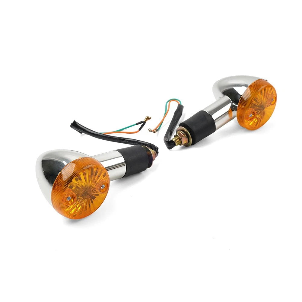 2x Amber Turn Signal Lights 10mm For Suzuki Boulevard C109R C50 C90 S 40 50 US