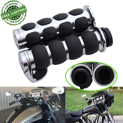 1" Motorcycle Handlebar Hand Grips w/ Throttle For Harley Honda Kawasaki Suzuki