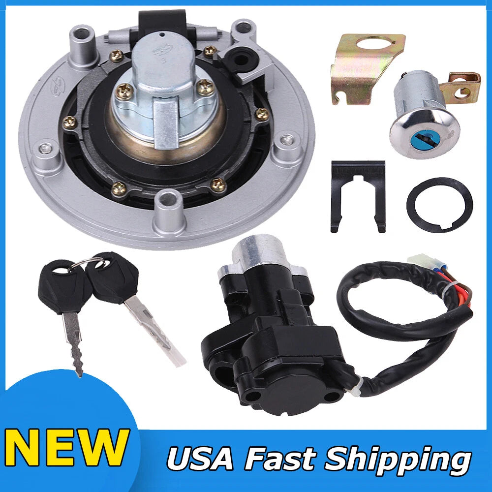 Ignition Switch Gas Cap cover Seat Lock Key Set For Suzuki GSXR600 750 2004-2015