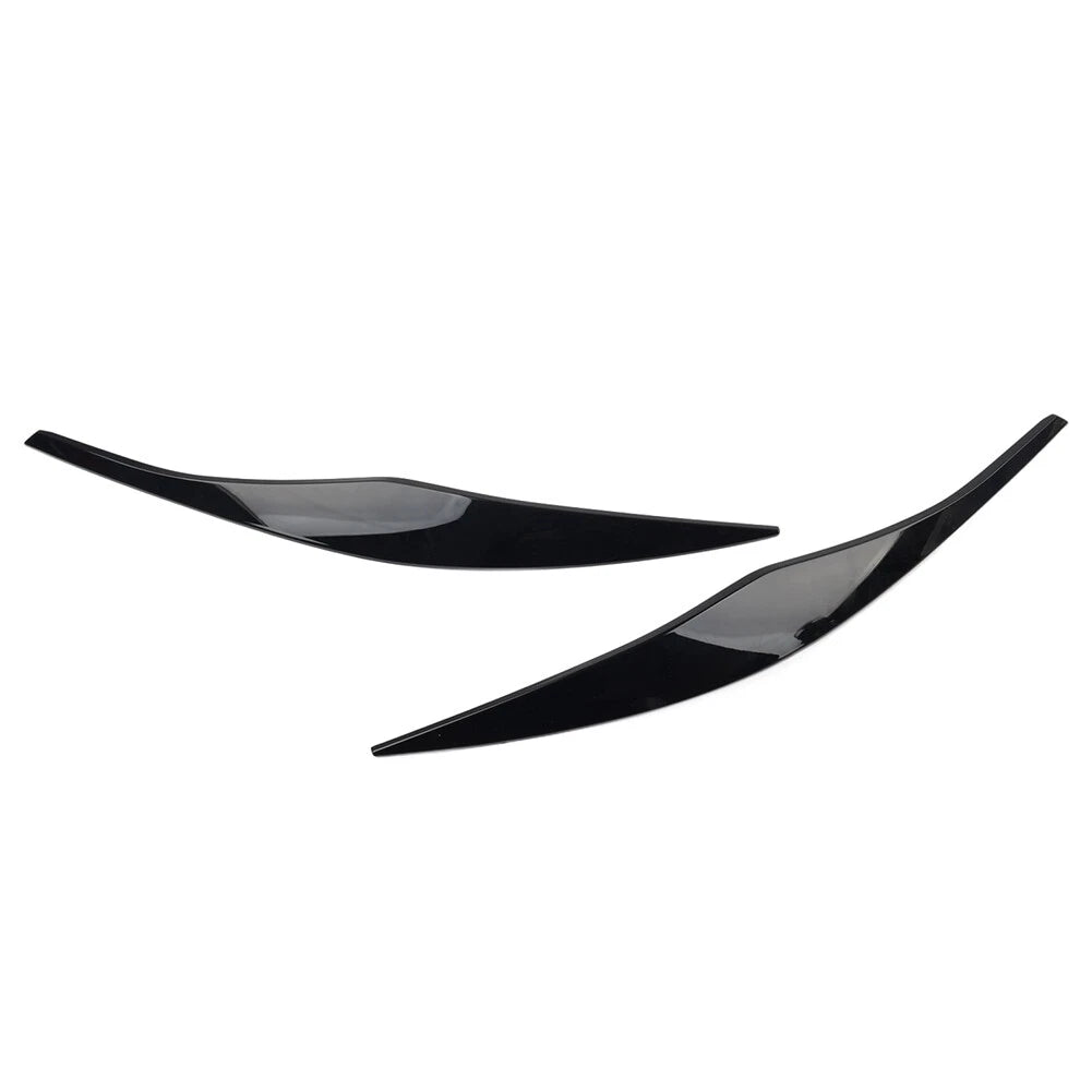 Headlight Eyelid Eyebrow Cover For BMW 3 Series E90 E91 2006-2011 Gloss Black