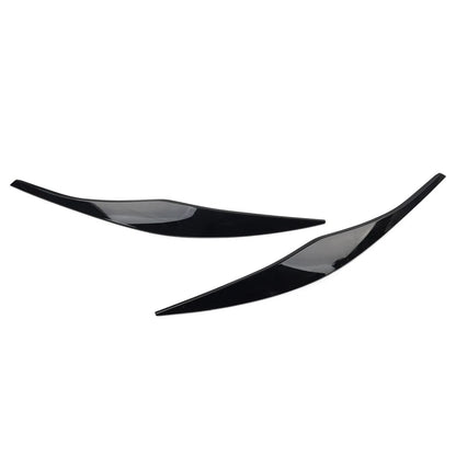 Headlight Eyelid Eyebrow Cover For BMW 3 Series E90 E91 2006-2011 Gloss Black
