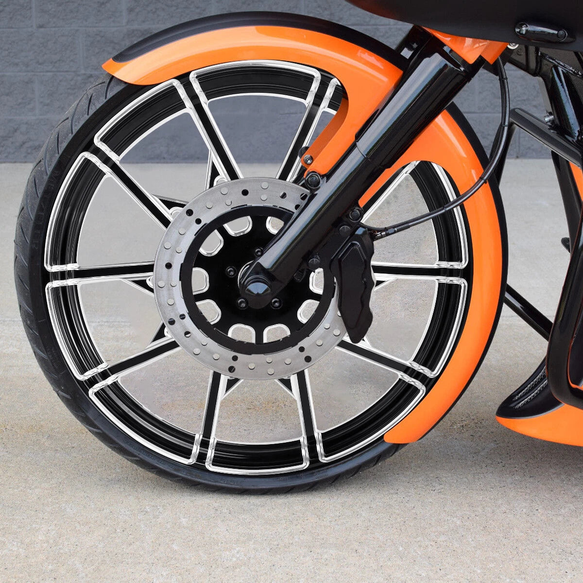 21''X 3.5'' Front Wheel Rim Dual Disc Hub For Harley Touring Road Glide 97-21
