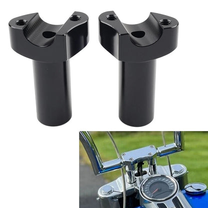 3.5" Straight Handlebar Risers Black For Harley 1" Bar Dyna Sportster Softail