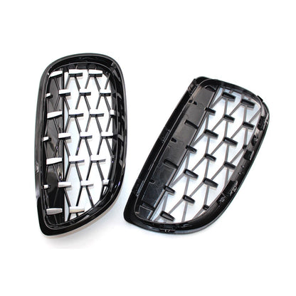 2PCS Front Kidney Grill Diamond Grille For BMW 3 Series E92 2006-10 E93 2007-10