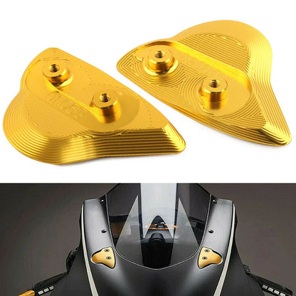 Rearview Mirror Block Off Base Plates Cover GOLD Fit Yamaha YZF-R6 YZFR6 2017-20