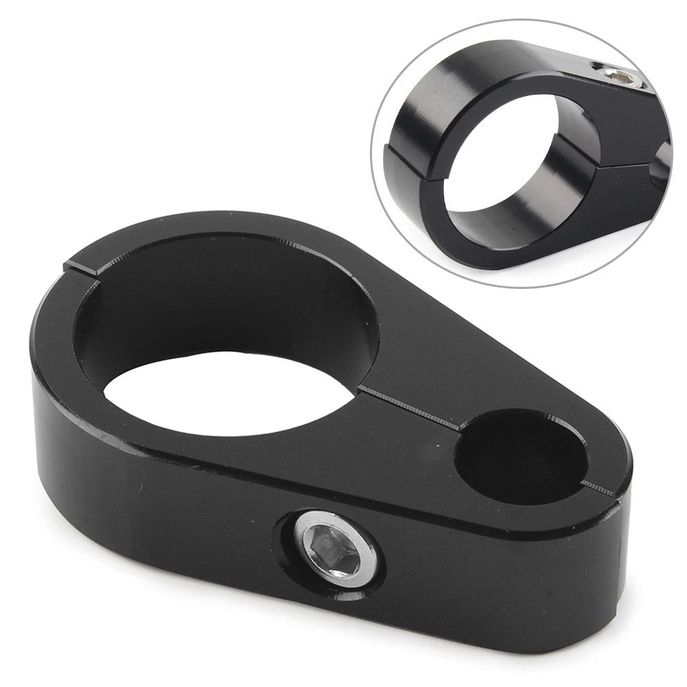 Motor Brake Clutch Cable Wire Clamp Clip Fit For Harley 1'' Handlebar Black