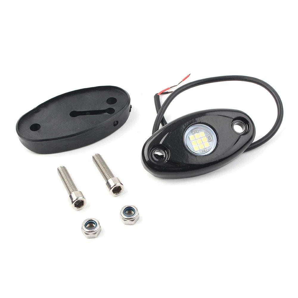White LED Rock Light for JEEP ATV Off-Road Truck Under Body Trail Rig Lamp 2PCS