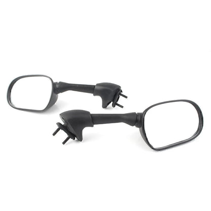 Pair Rearview Side Mirror for Yamaha YZF R6 2001 2002 Black ABS Plastic Shell