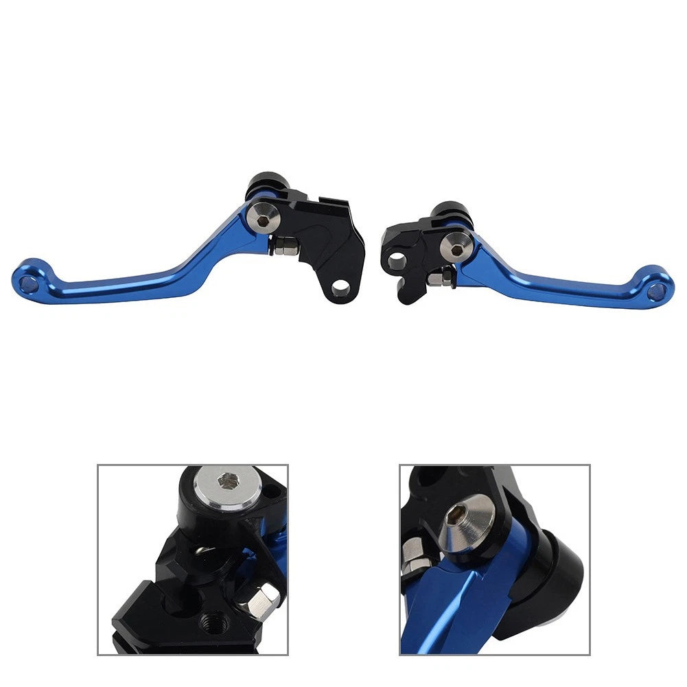 2 Pcs CNC Alu Clutch Brake Lever Pivot Blue For Yamaha YZ250X 16-22/YZ125X 17-22