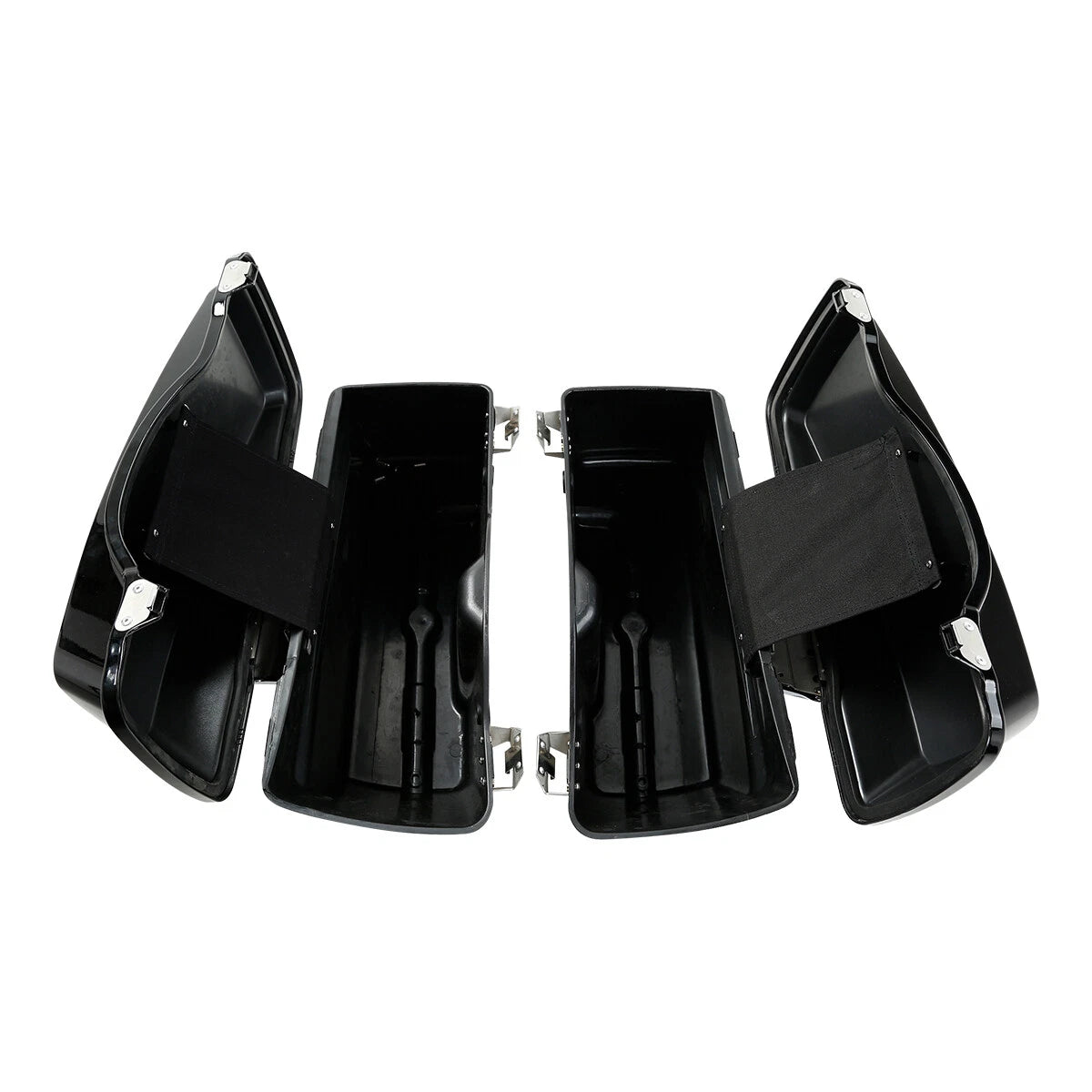 Hard Saddle Bags Bag W/ Chrome Conversion Brackets For HARLEY Heritage Softail