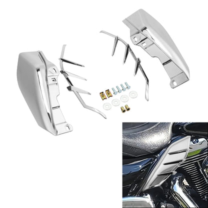 Chrome Mid-Frame Air Deflector Trim For Harley Touring Street Road Glide 09-23