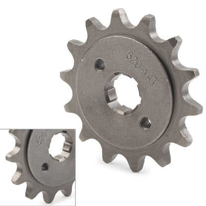 Chain Front Sprocket Cog Fit 125cc-250cc Dirt Pit Bike ATV Go Kart 520-14T 20MM