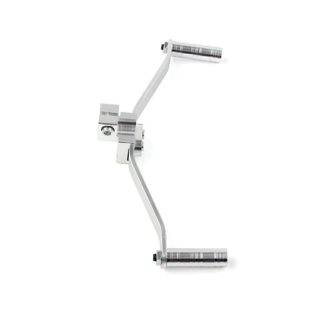 Motorcycle Dual Way Gear Shift Lever Footrest Pedal Shifter Silver Aluminum 1PC