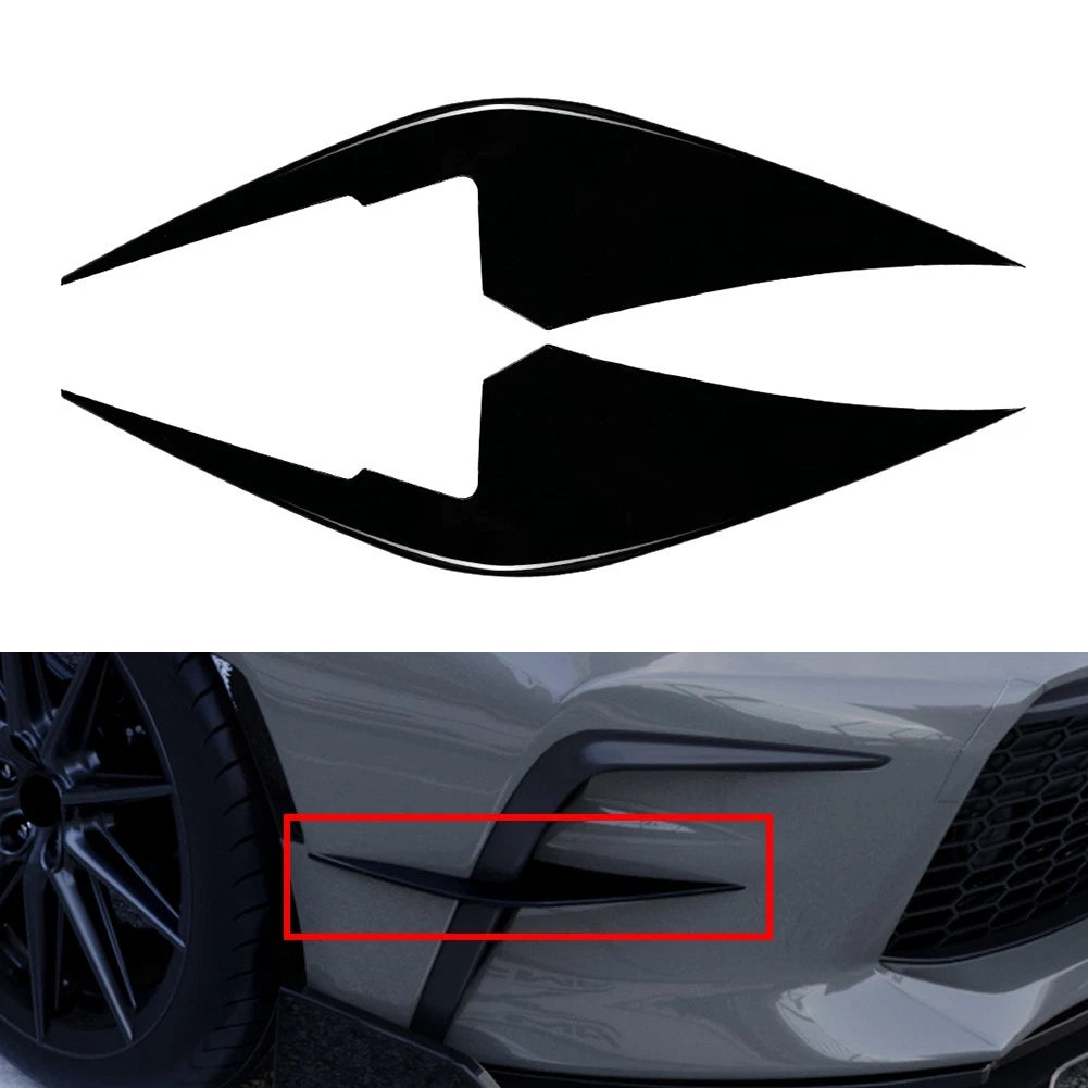 Glossy Black Front Bumper Side Air Vent Trim Cover For Toyota GR86 2022-2025