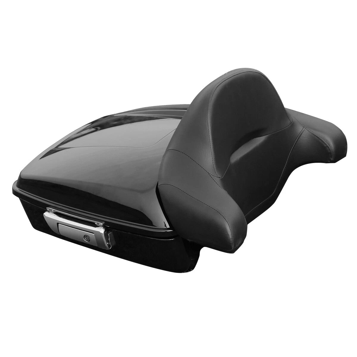 Chopped Trunk Backrest Pad Mount Rack For Harley Sport Glide FLSB 2018-Up Black