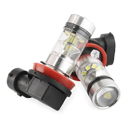 2Pcs H8 White High Power COB LED Bulb Fog/Driving 3030 SMD Head Light Projection