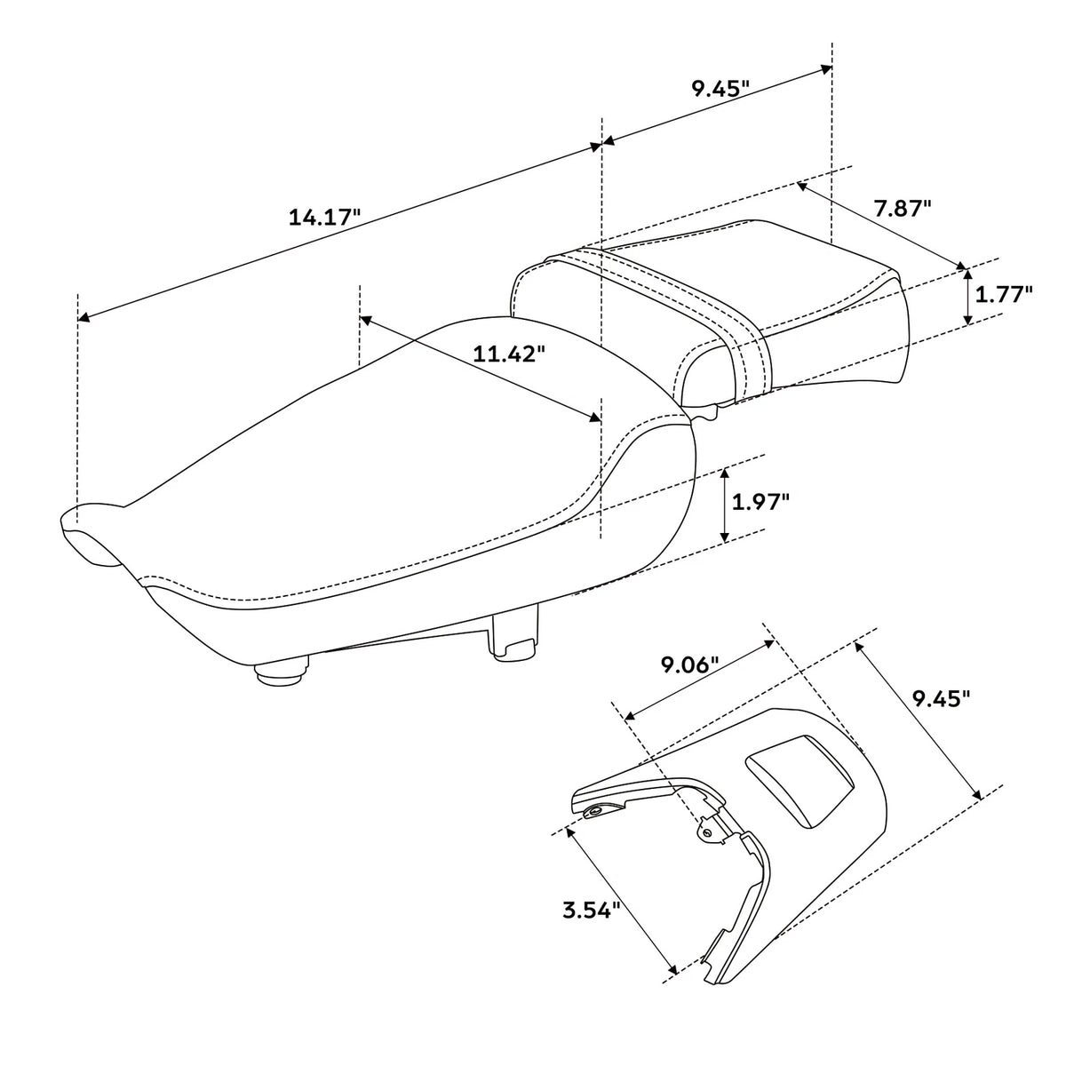 Driver & Passenger Pillion Seat Fit For Harley Sportster S RH1250S 2021-Up 2023