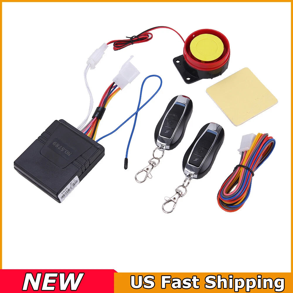 ATV Motorcycle Bike Alarm Remote Engine Start Anti-theft Security System Scooter