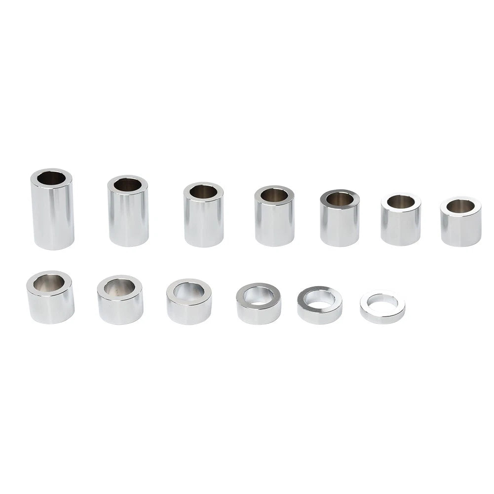 Chrome Wheel Axle Spacer Kit ID 3/4" OD 1 1/8" Fit Harley Softail Dyna Road King
