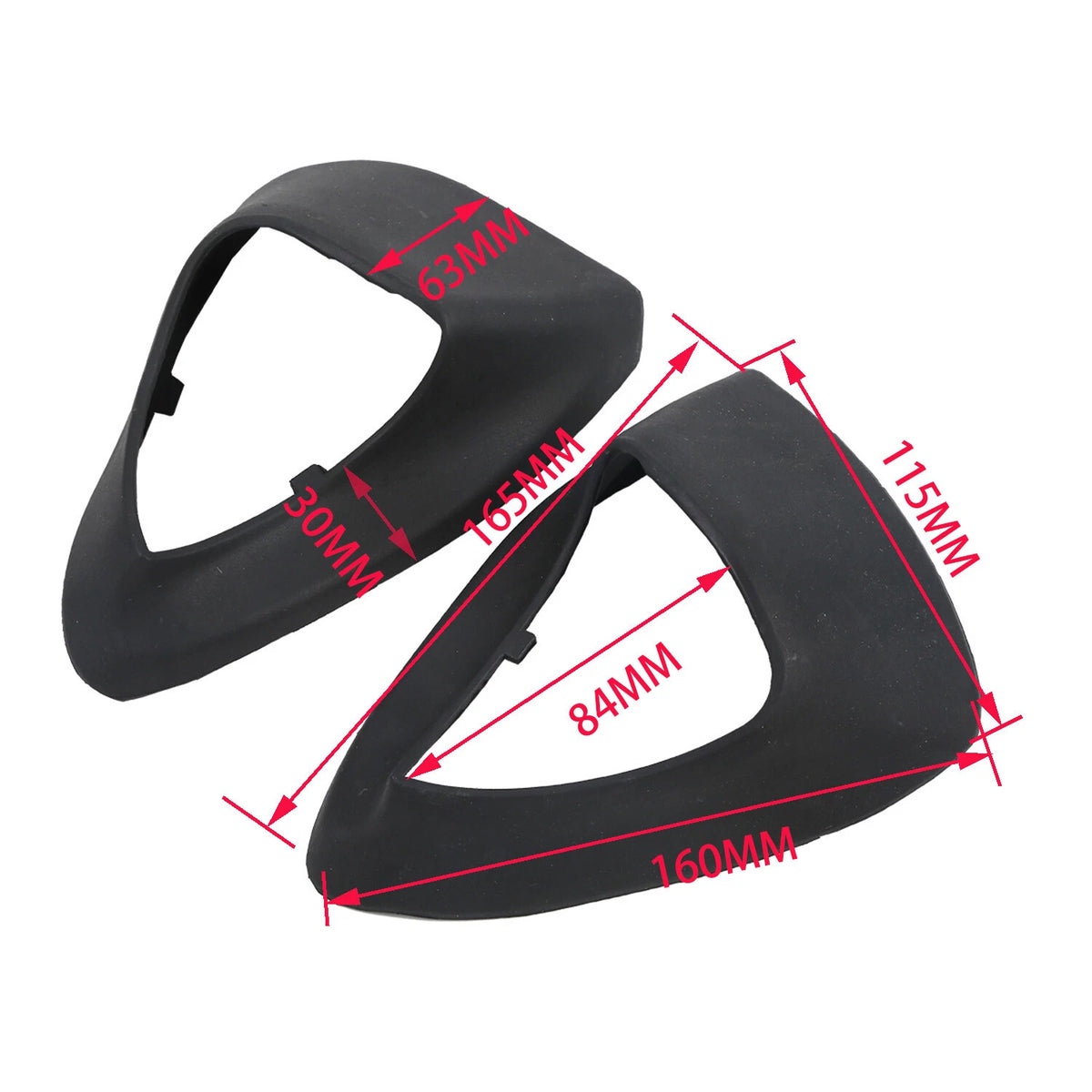 Black Inner Rearview Mirror Rubber Boots Fit For Honda Goldwing GL1800 01-17 15