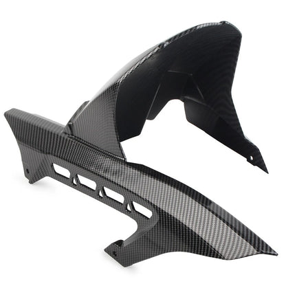 Carbon Fiber Rear Hugger Fender Mudguard Chain Guard For Kawasaki Z900 2017-2023