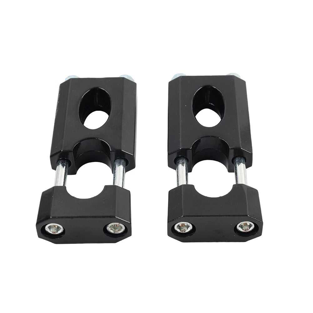 22mm 7/8" Motor HandleBar Mount Clamp Risers For 50-125cc Dirt Pit Bike Black