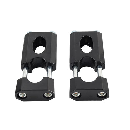 22mm 7/8" Motor HandleBar Mount Clamp Risers For 50-125cc Dirt Pit Bike Black