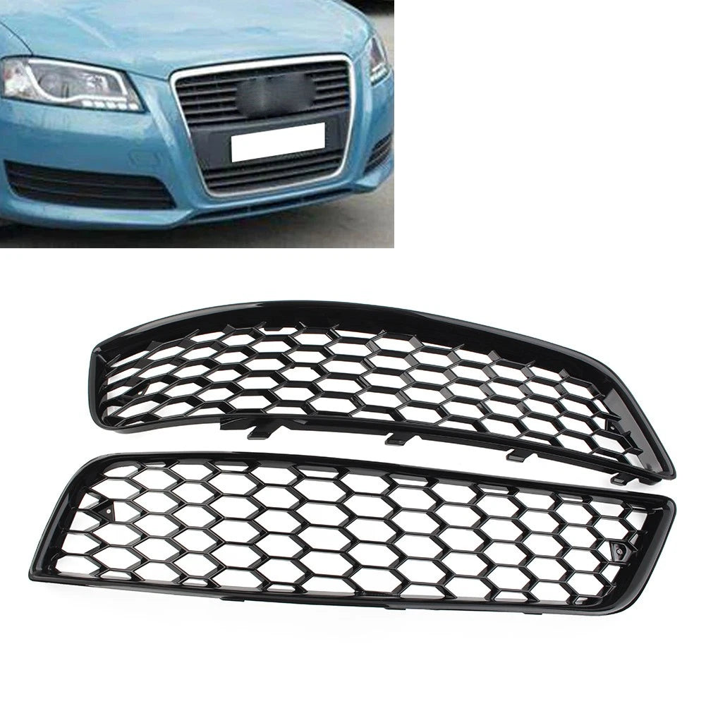 For Audi A3 8P 09-13 Front Bumper Fog Light Grille Cover Without Fog Light Hole