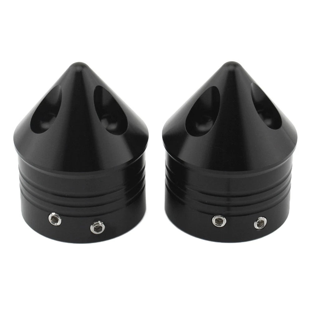 Front Wheel Axle Nut Covers Cap For Harley Touring Road Glide Dyna Softail Black