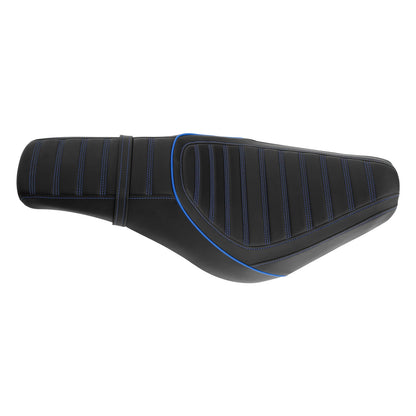 Rider Driver Passenger Seat Fit For Harley Softail Street Bob Deluxe 18-26 Black