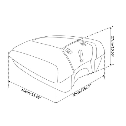 Low Profile Trunk Backrest Pad Fit For Indian Chief Dark Horse 17-19 18 US