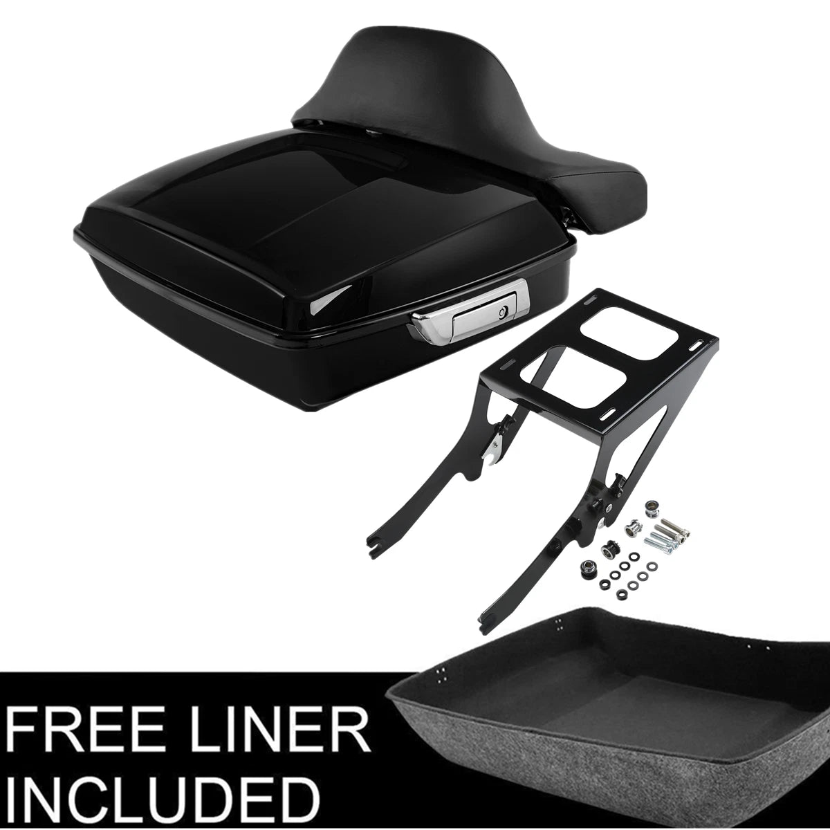 Chopped Trunk Pad Mount Rack Fit For Harley Deluxe Heritage Classic 2018-2026 24