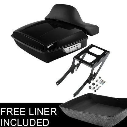 Chopped Trunk Pad Mount Rack Fit For Harley Deluxe Heritage Classic 2018-2026 24