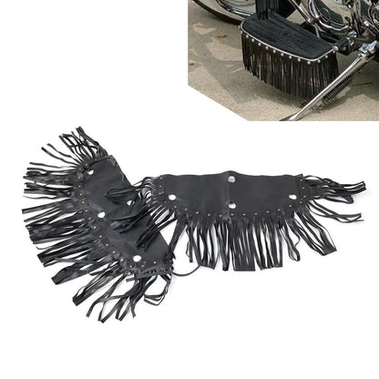 Motorcycle Front Rider Floorboard Fringe Covers For Honda For Yamaha For Harley