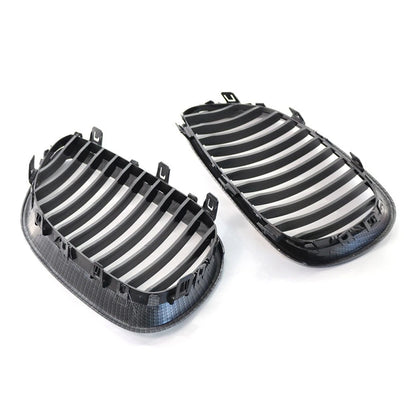 Front Kidney Grille Grill For BMW E60 E61 M5 5 Series 2004-2009 Carbon Pair US