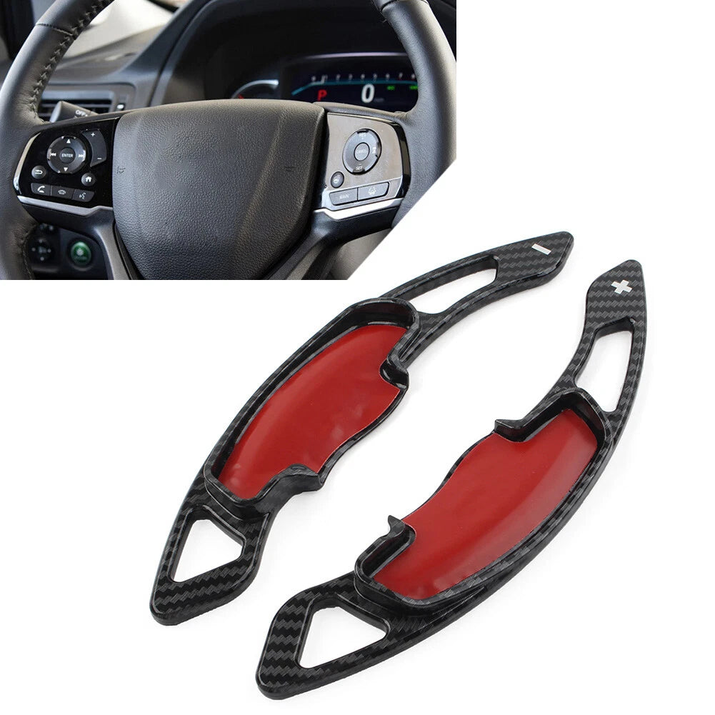 2x Steering Wheel Paddle Shifter Extension Carbon For Honda Accord Civic CR-V US