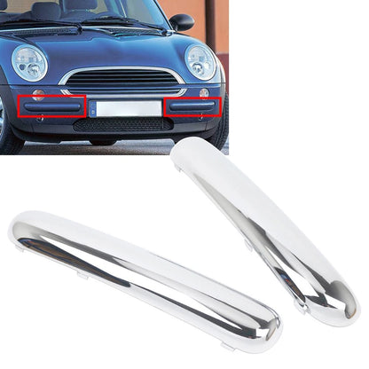 1 Pair Front Bumper Chrome Trim Molding For Mini Copper One Cabrio R50 2001-2004